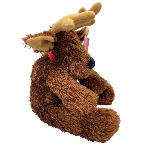 Hallmark Comet Reindeer Plush Toy Christmas Stuffed Animal Brown Tan Fuzzy Soft - Picture 4 of 15